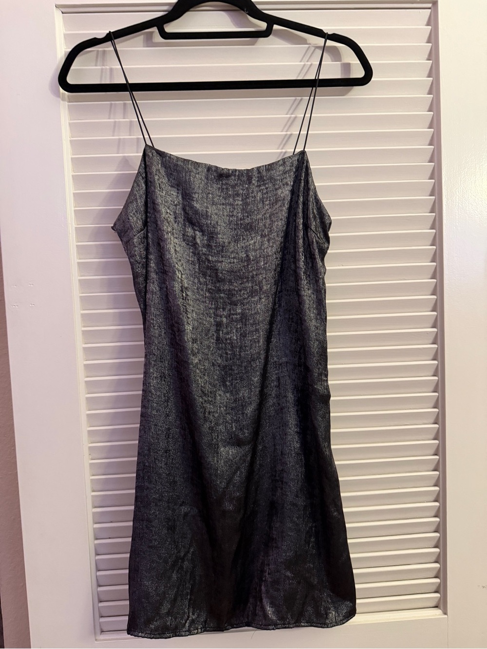 wild fable Shimmery Charcoal Slip Mini Dress